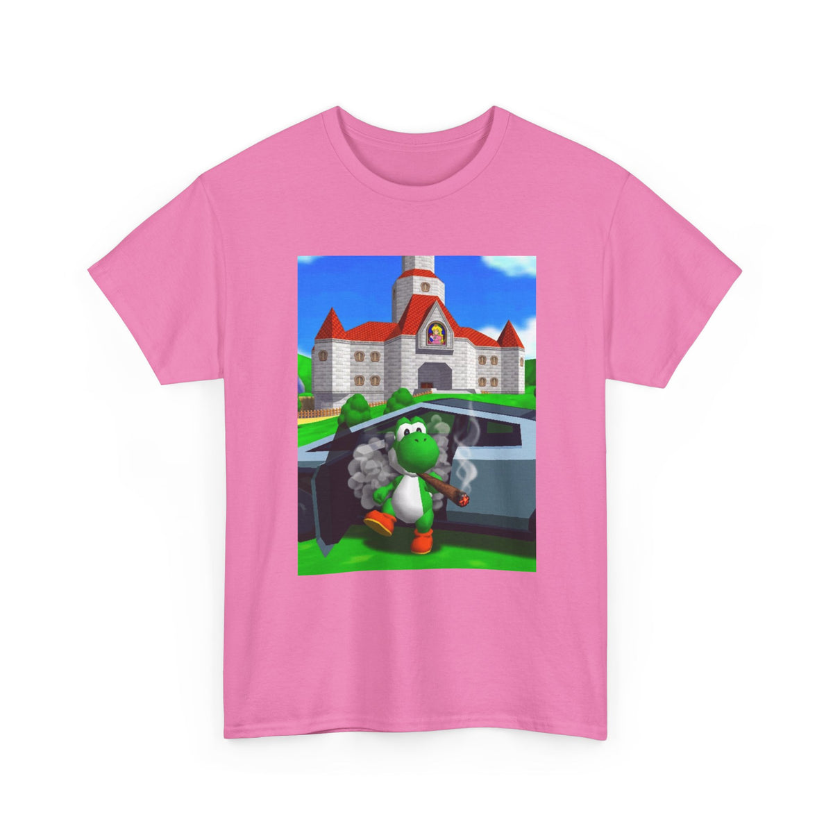 Yoshi Hotboxing Outside Princess Peach's Castle