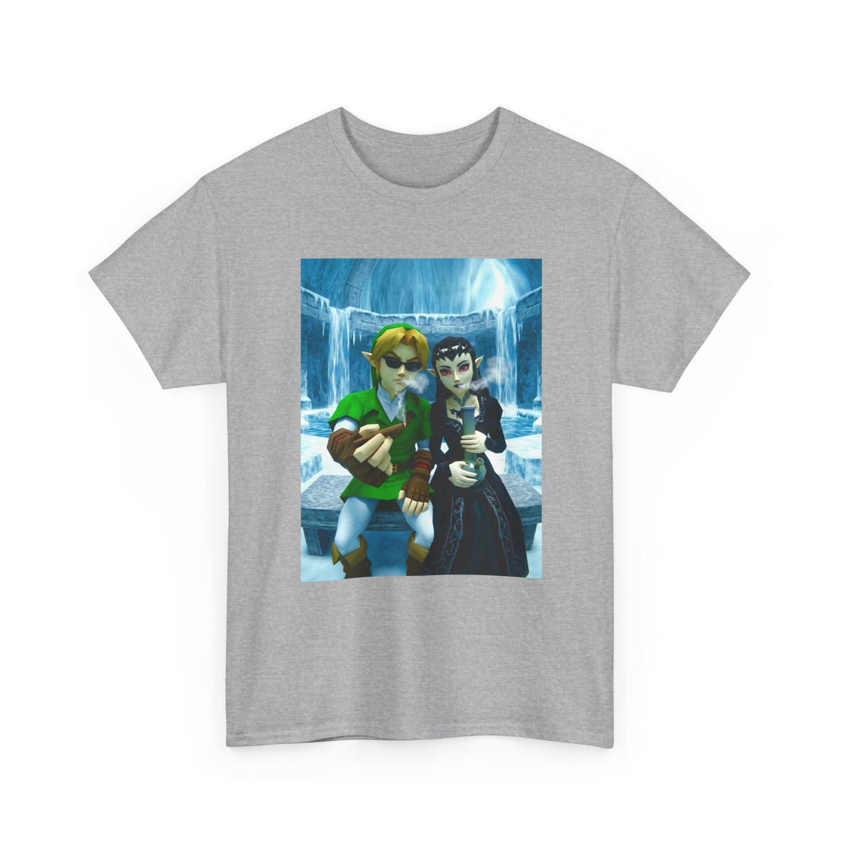 Link And Zora Chilling In Ice Cavern