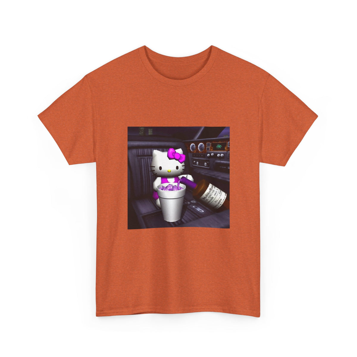Kitty Pouring Purple Drank In Car Tee