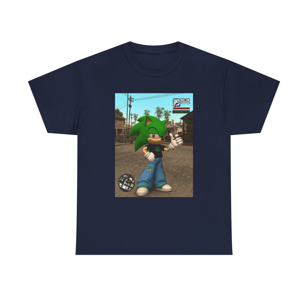 Stoned Green Hedgehog Blazing In Grove Street