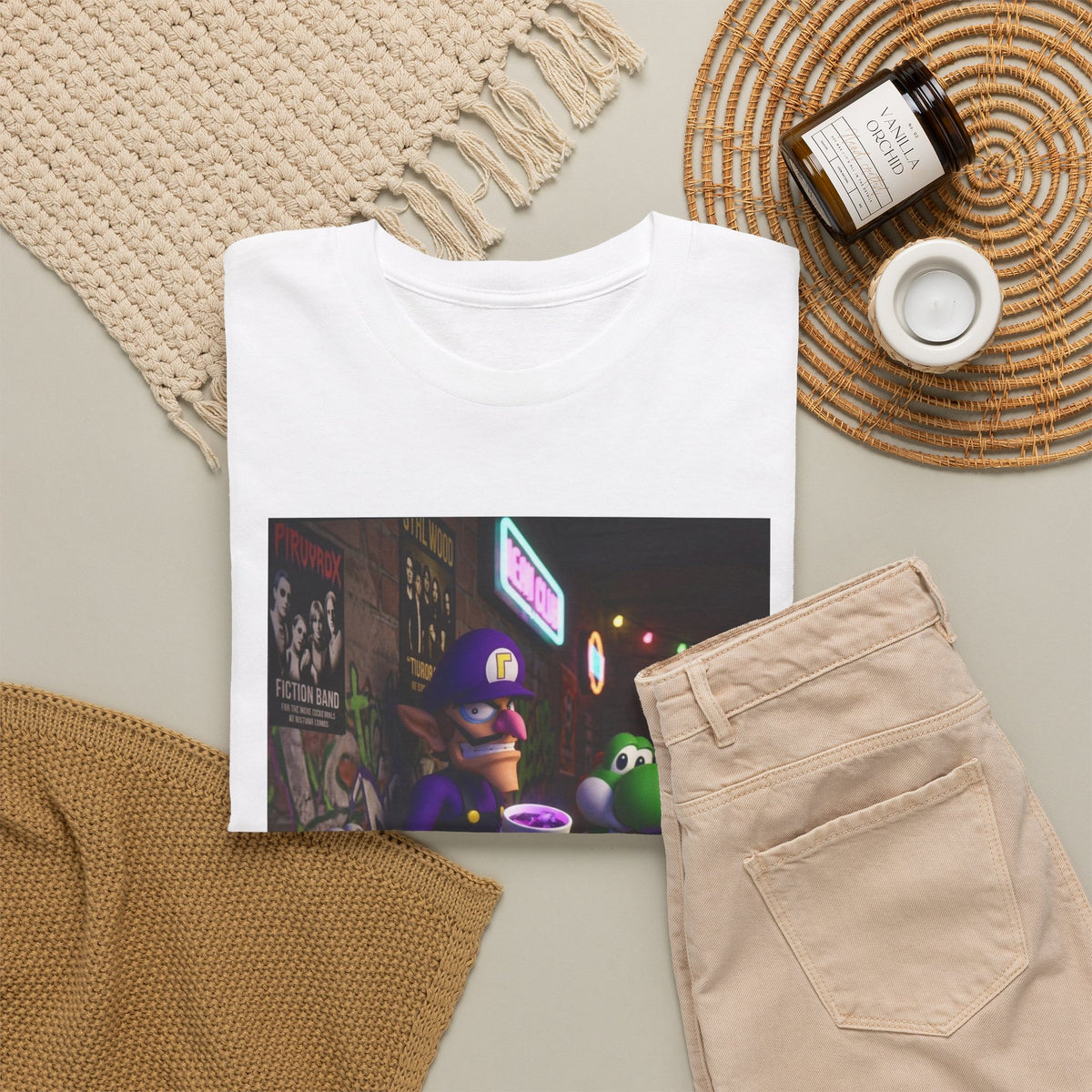 Waluigi, Yoshi, And Dry Bones Leanin' Chill Tee