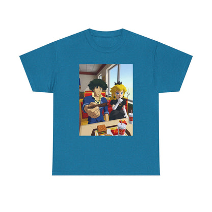 Spike and Peach Smoking Fast Food Tee (Design 3)