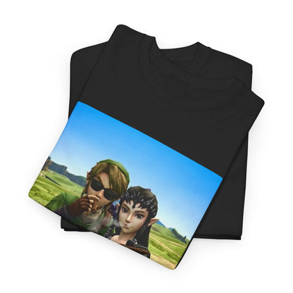 Link And Zelda Smoking Cigars Tee