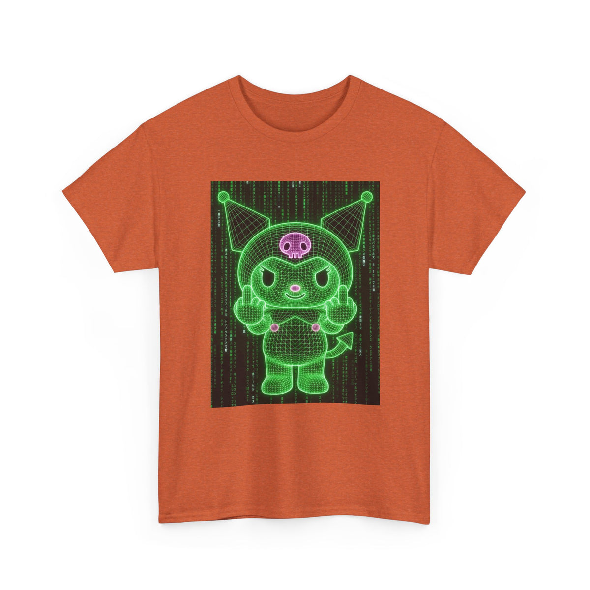 Wireframe Kuromi Flipping Off Tee