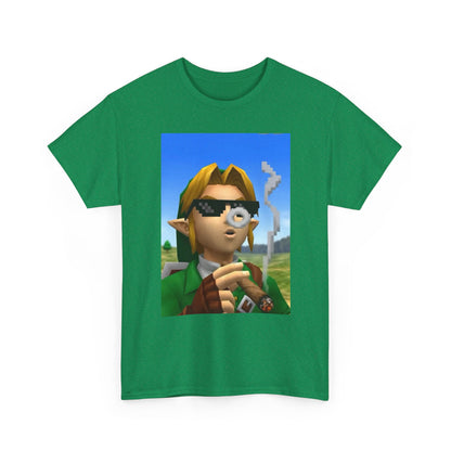 Pixelated Link Smoking With Deal With It Glasses