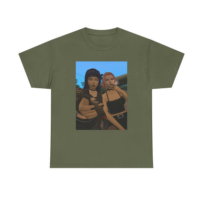 Goth Gamer Girls Sharing A Blunt Tee