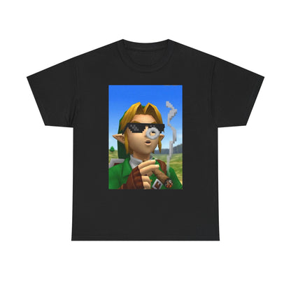 Pixelated Link Smoking With Deal With It Glasses