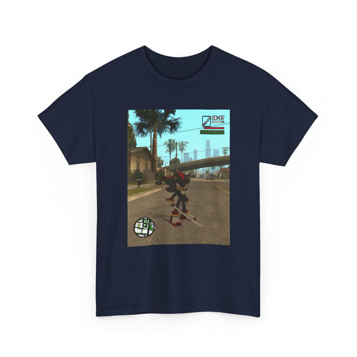Shadow The Hedgehog Katana Wielding in Grove Street Tee