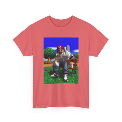 Thug Mario Flipping The Bird Tee