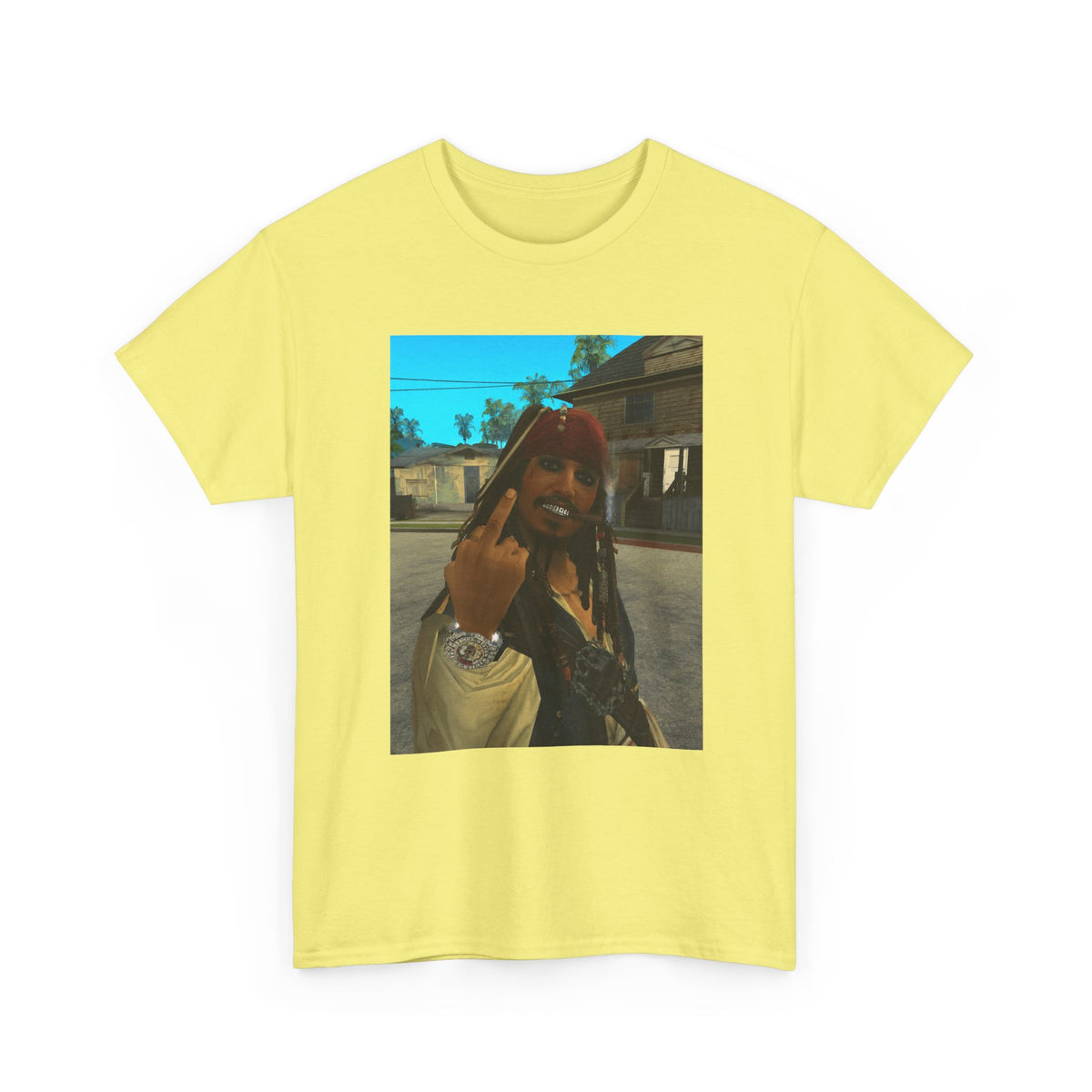 Gangster Jack Sparrow Flipping The Bird Tee