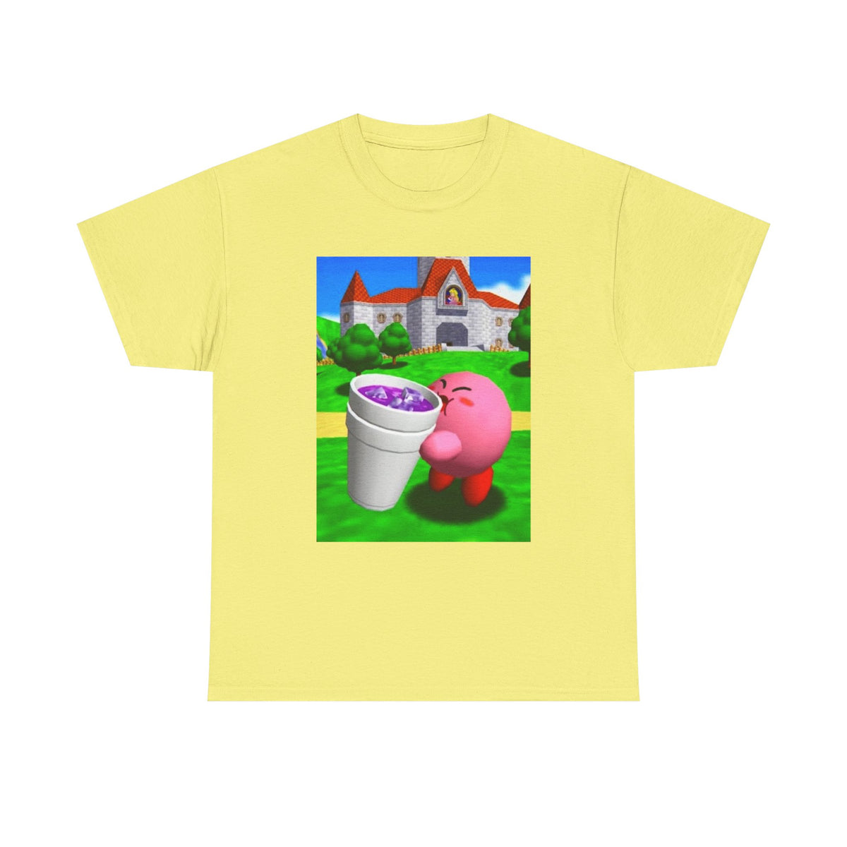 Kirby Sipping Purple Drank In Princess Peach's Castle