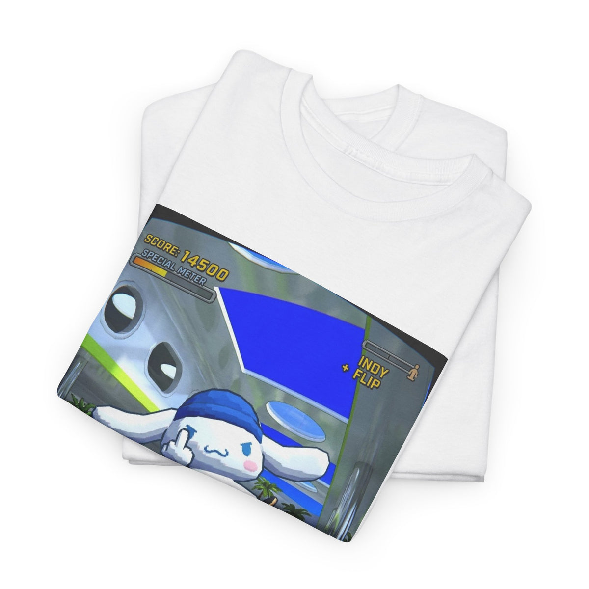Skater Cloud Dog Flipping Bird Tee