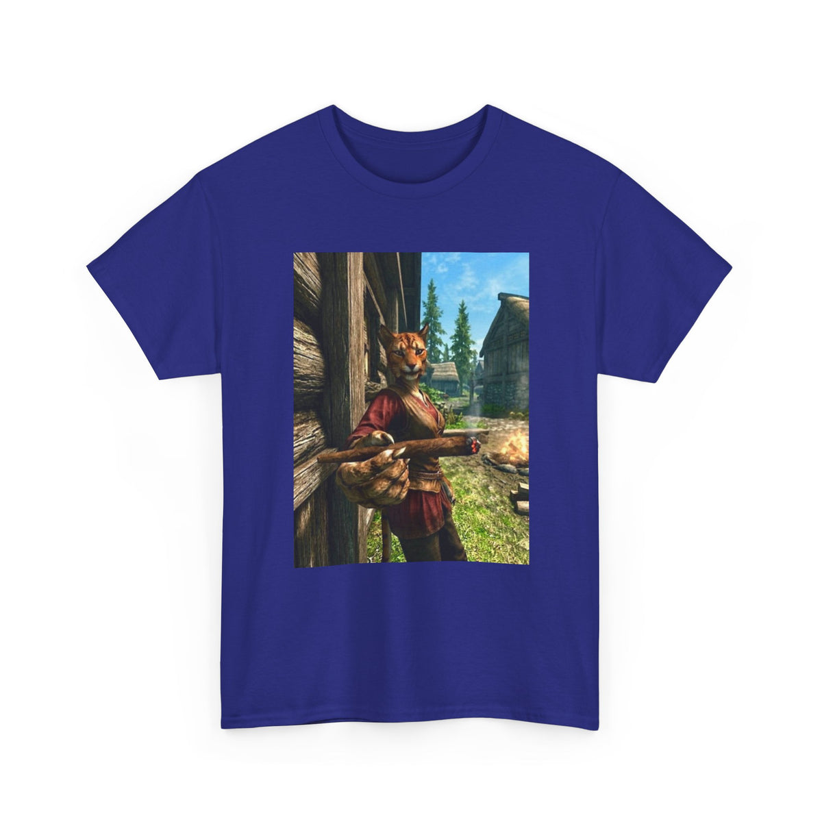 Khajiit Smoking Fat Blunt Tee