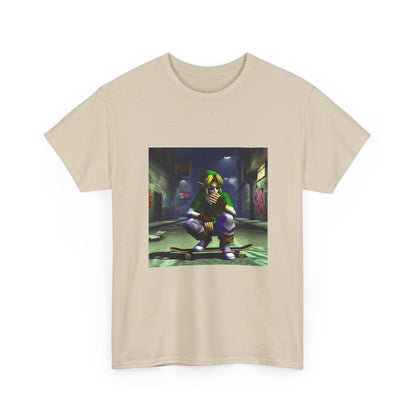 Edgy Link Smoking On Skateboard