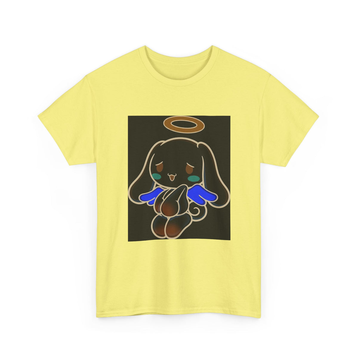 Melancholy Angel Dog Kneeling With Halo Tee