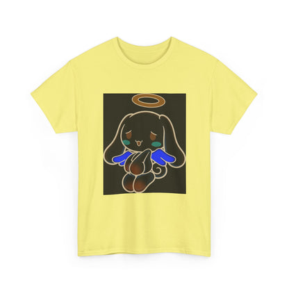 Melancholy Angel Dog Kneeling With Halo Tee