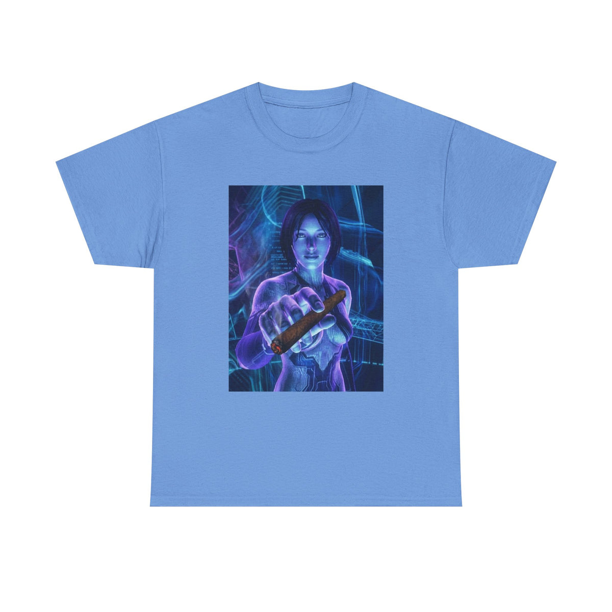 Cybernetic Woman Offers Lit Cigar Tee