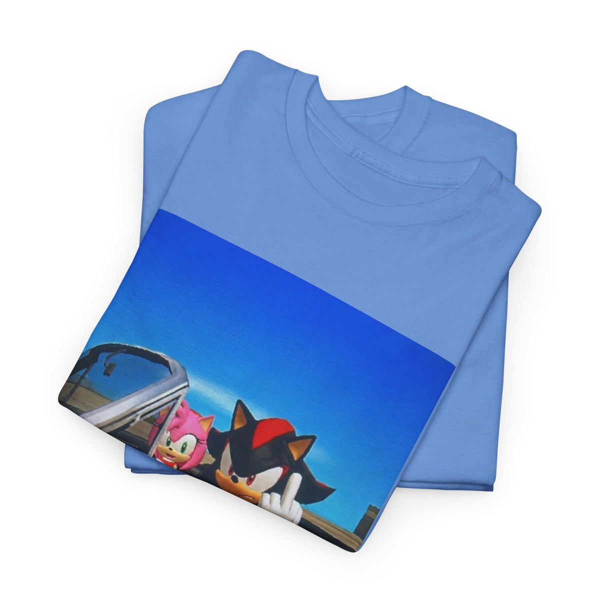 Shadow and Amy Flipping Off The World Tee