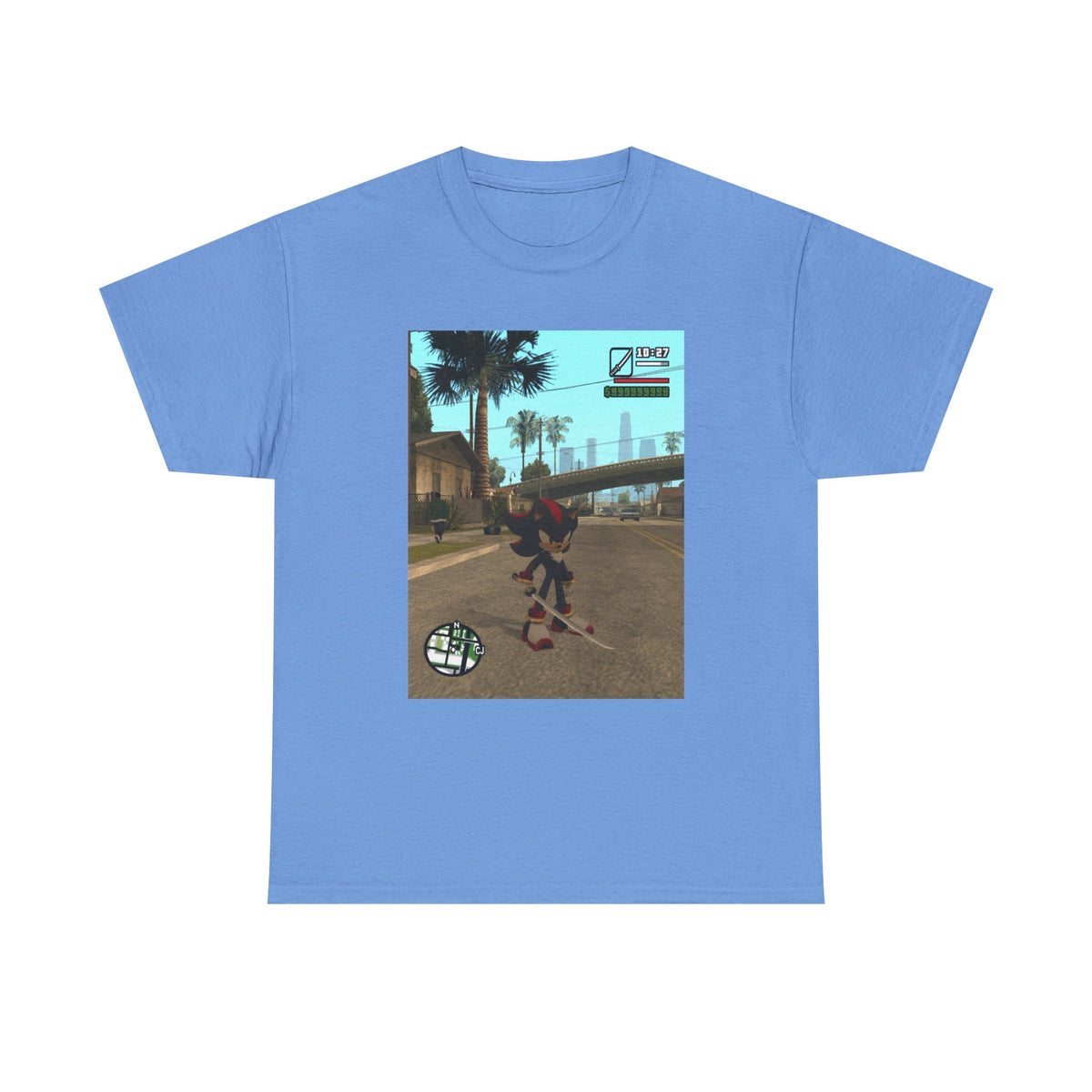 Shadow The Hedgehog Katana Wielding in Grove Street Tee