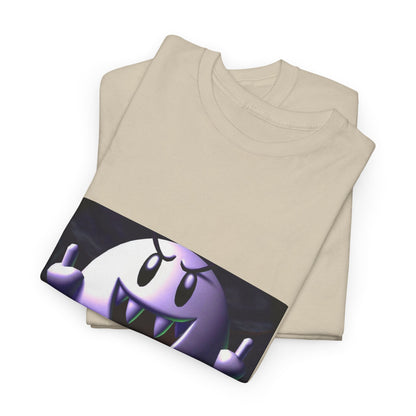 Edgy Ghost Flipping The Bird Tee