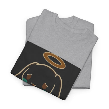 Melancholy Angel Dog Kneeling With Halo Tee
