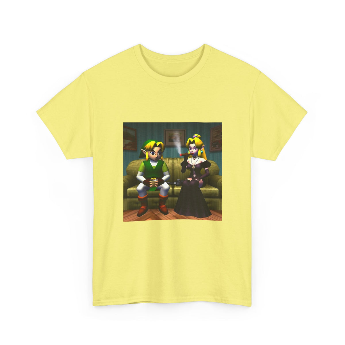 Link and Goth Peach Chillin' and Smoking Tee
