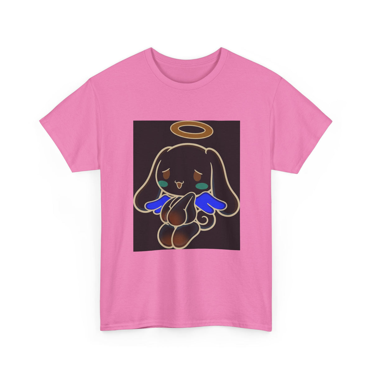 Melancholy Angel Dog Kneeling With Halo Tee