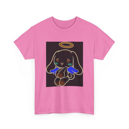 Melancholy Angel Dog Kneeling With Halo Tee