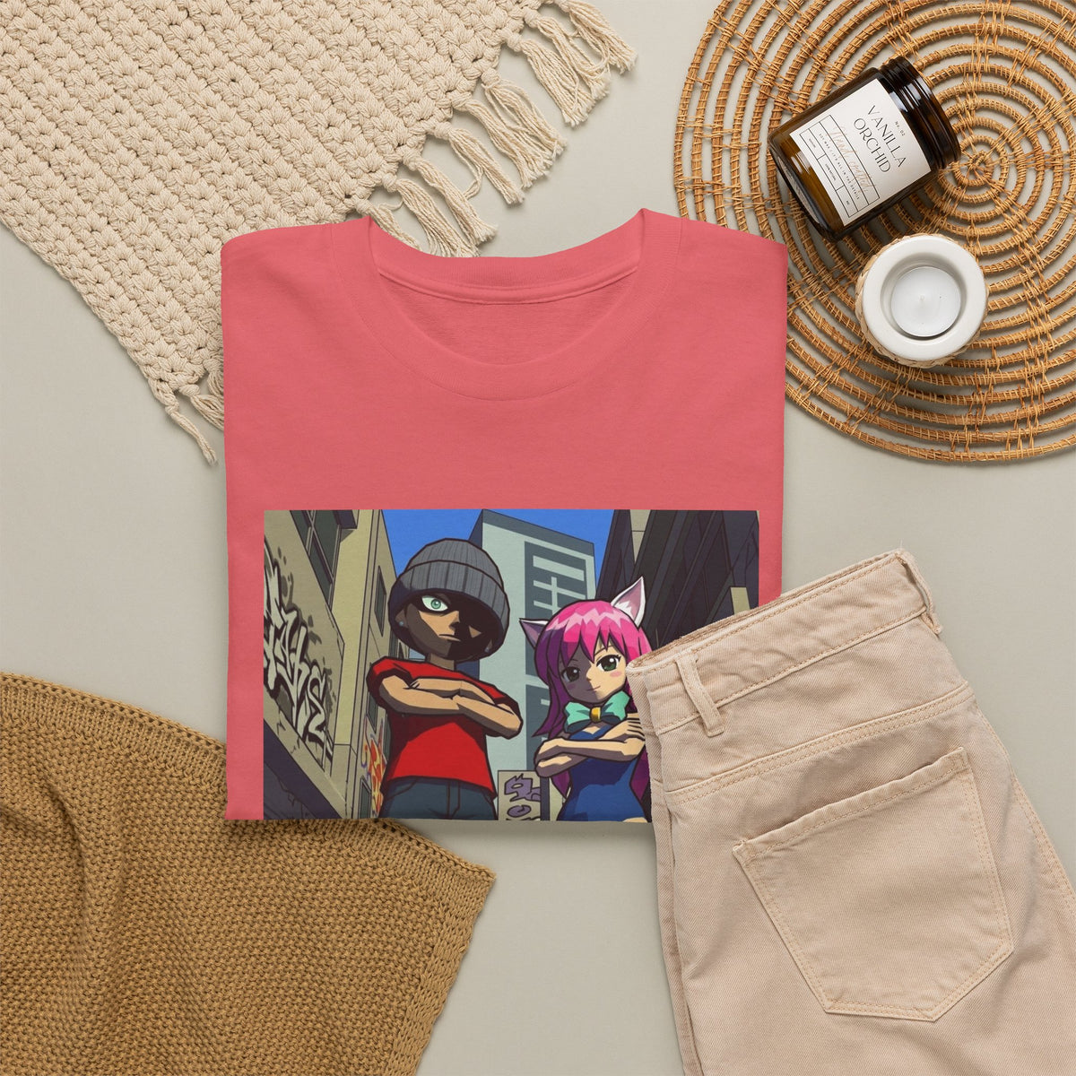 Urban Duo Standoff In Graffiti Alley Tee