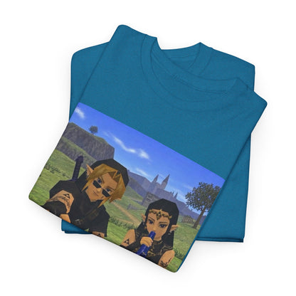 Dark Link And Dark Zelda Chilling Campfire Tee