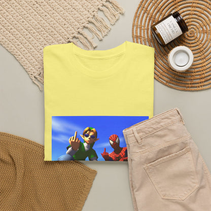 Link And Spider-Man Flipping The Bird