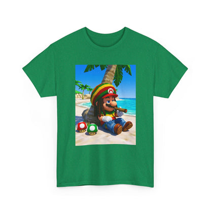 Rasta Mario Chilling On Beach Tee
