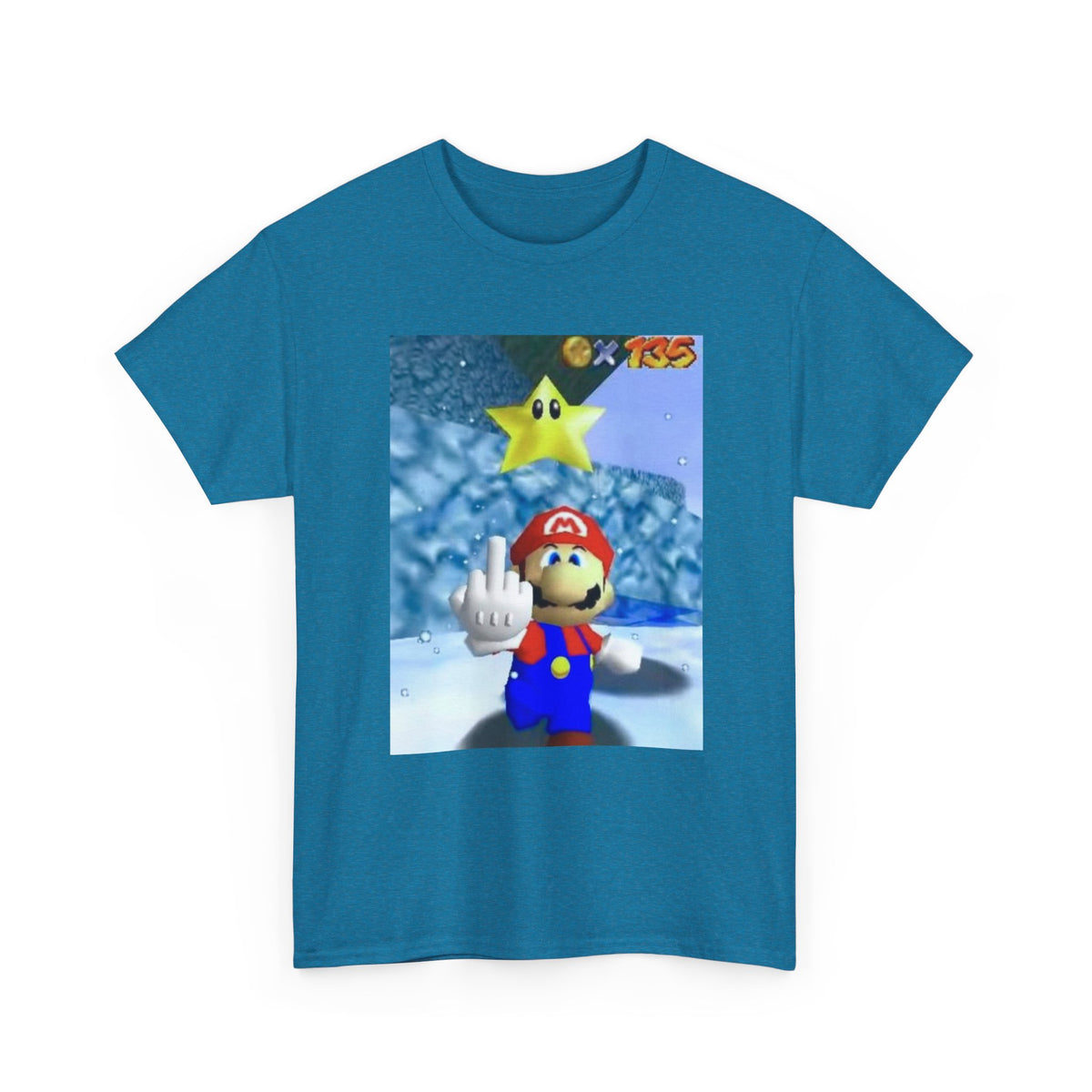 Mario Flips The Bird In Icy World Tee