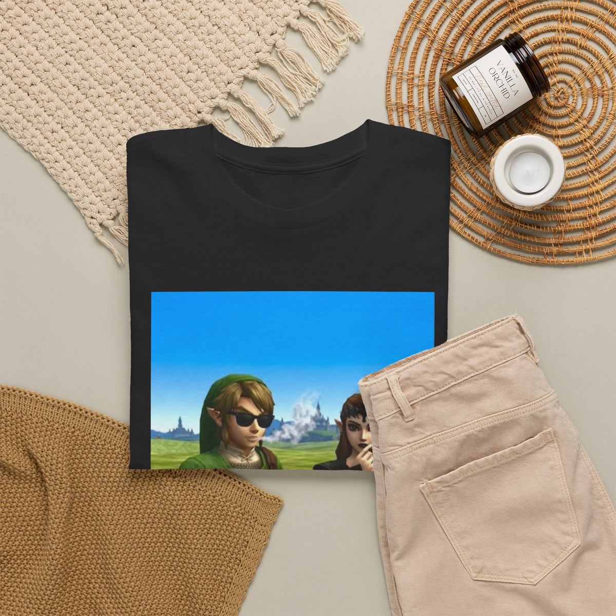 Link And Zelda Chilling With Cigars