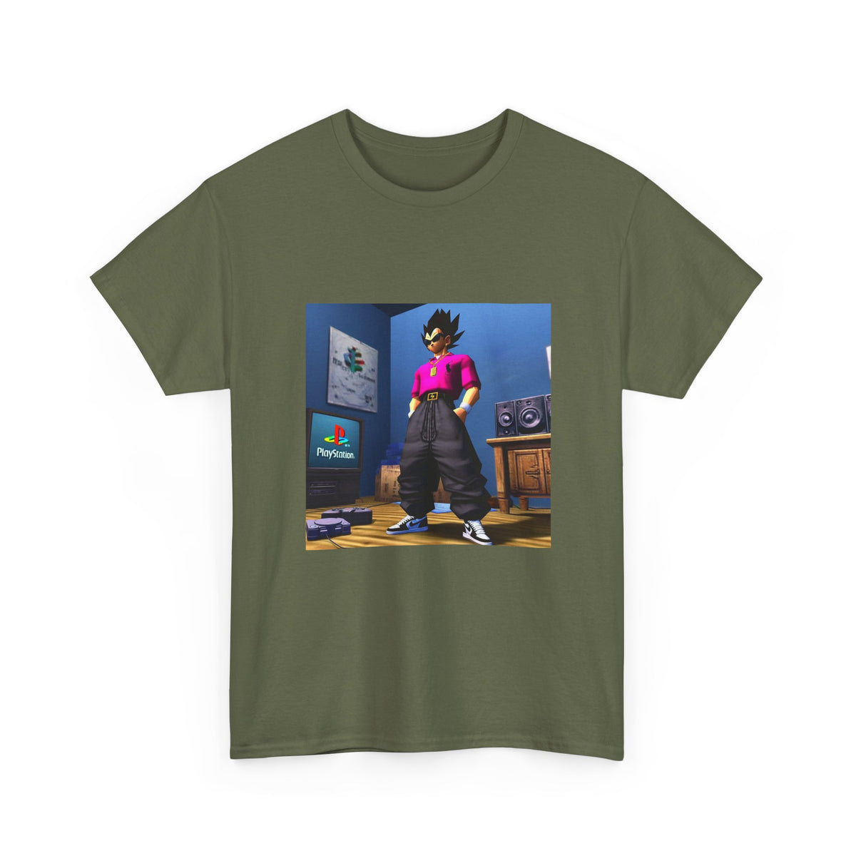 Y2K Vegeta Chilling With PlayStation Tee