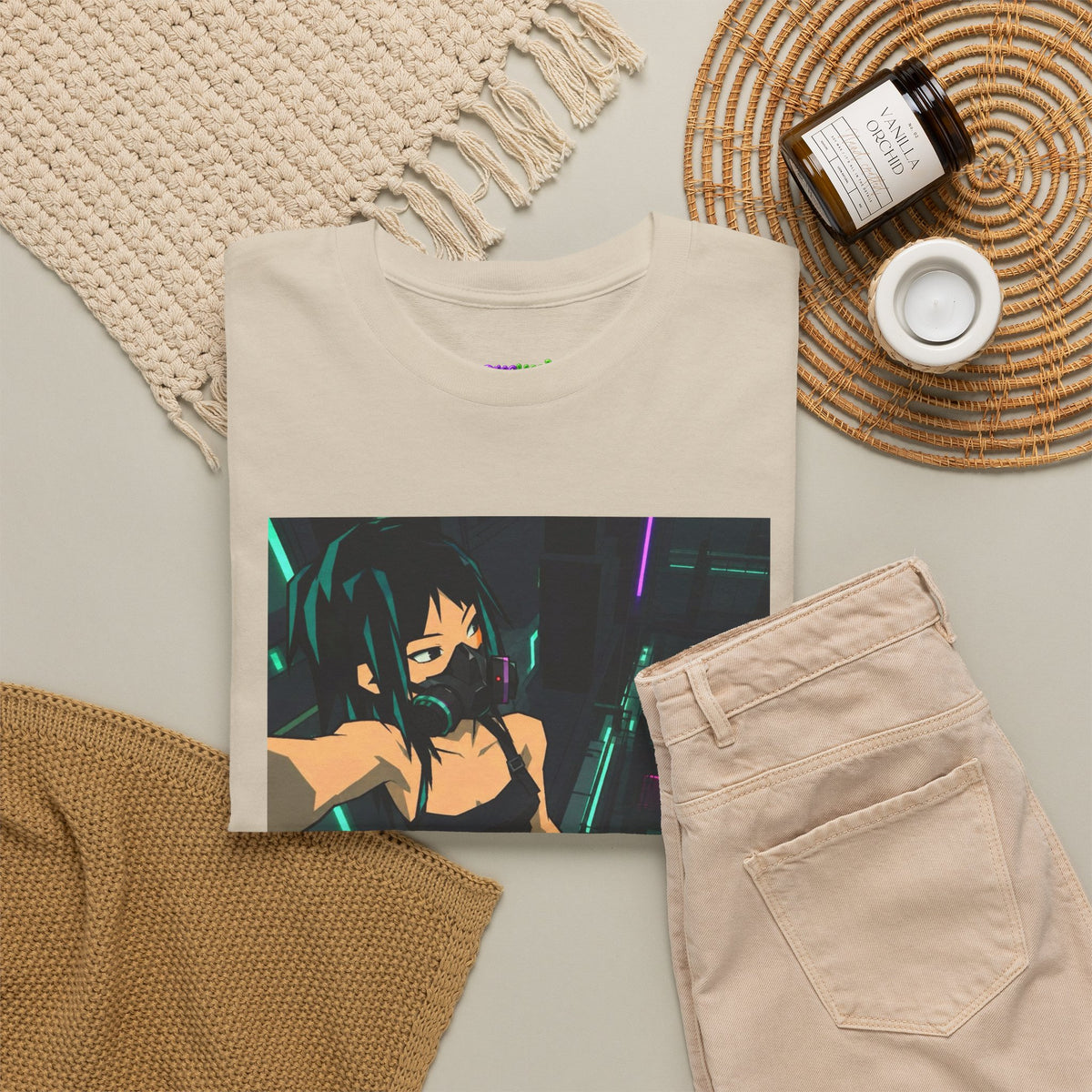 Green Horizon Blur Graphic Tee