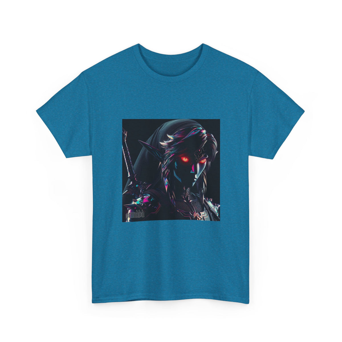 Chrome Dark Elf With Glowing Eyes Tee