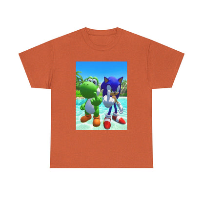 Yoshi And Sonic Flipping Off Tee
