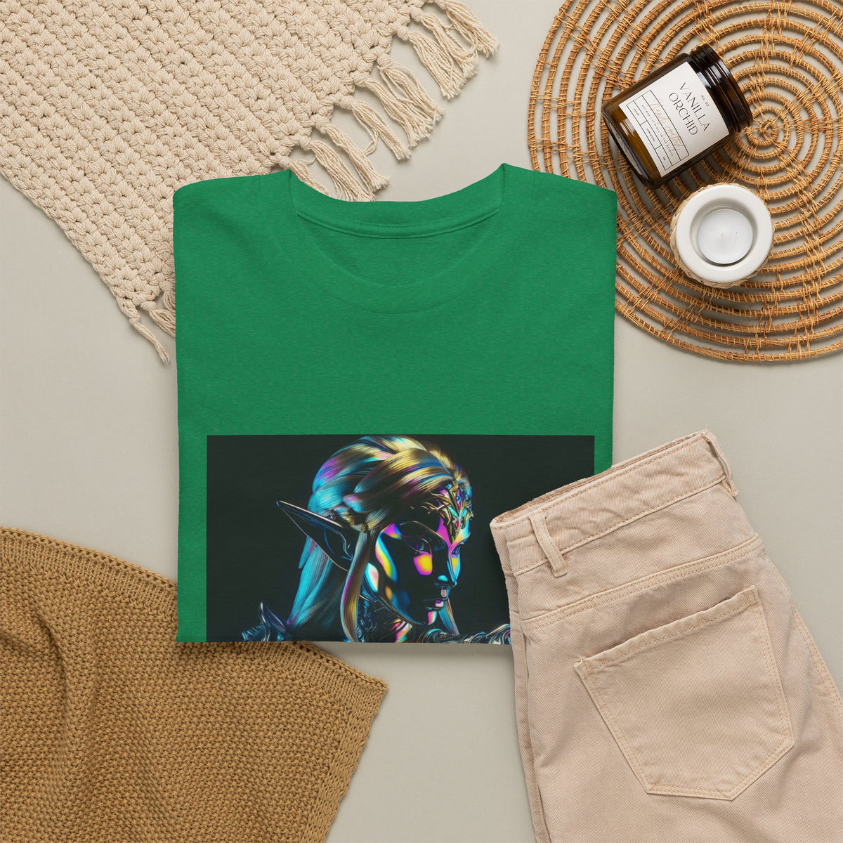 Holographic Elf Princess Chrome Armor Tee