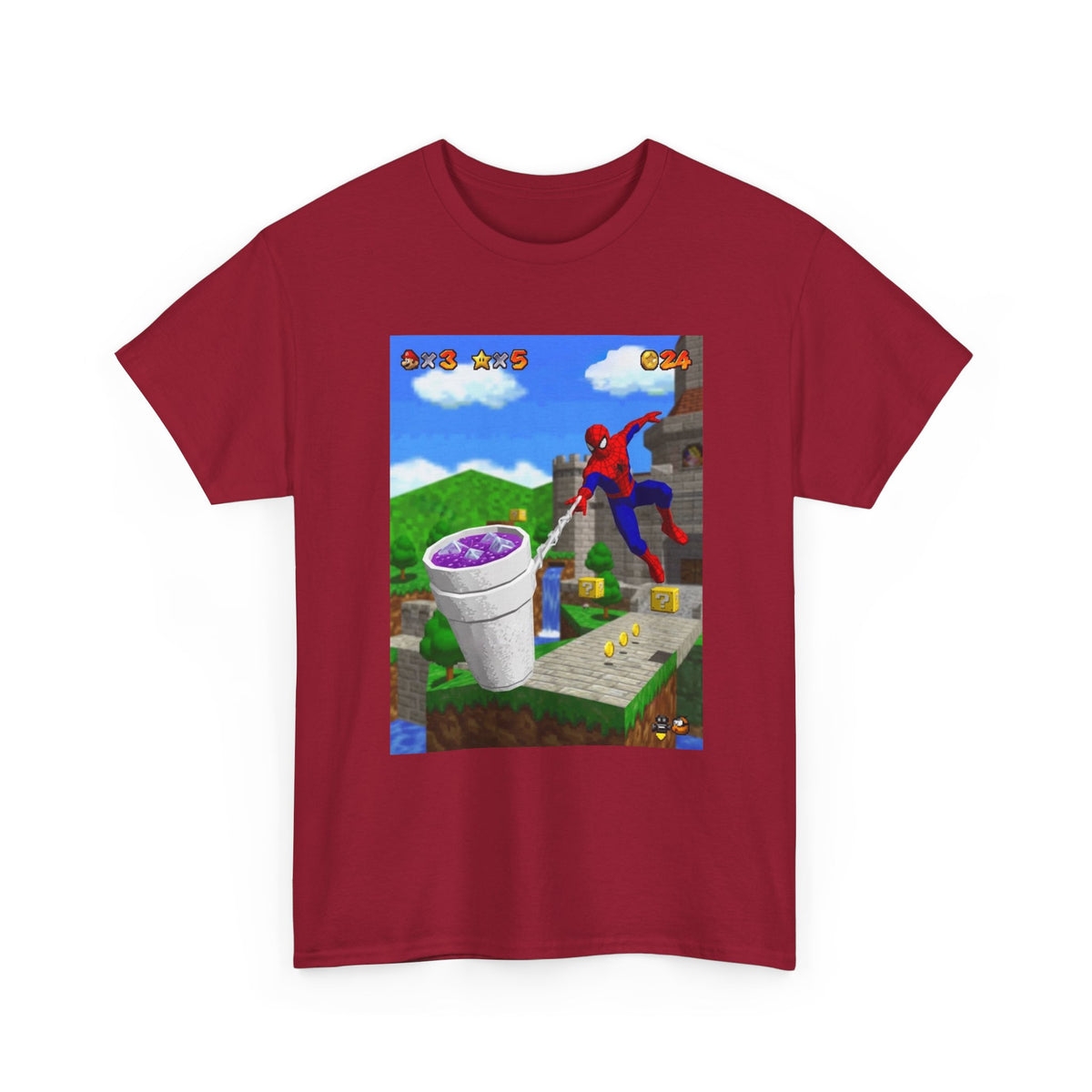 Spidey Swings With Lean In Mario World Tee