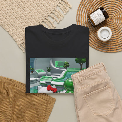 Cute Kitty And Green Dude Flipping Off