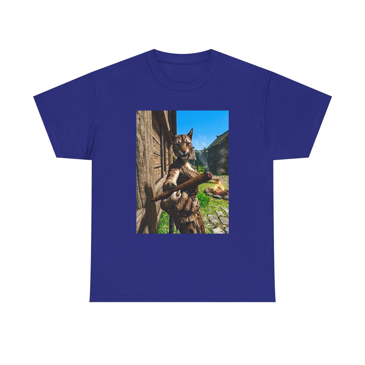 Feline Warrior Igniting Blunt Campfire Tee