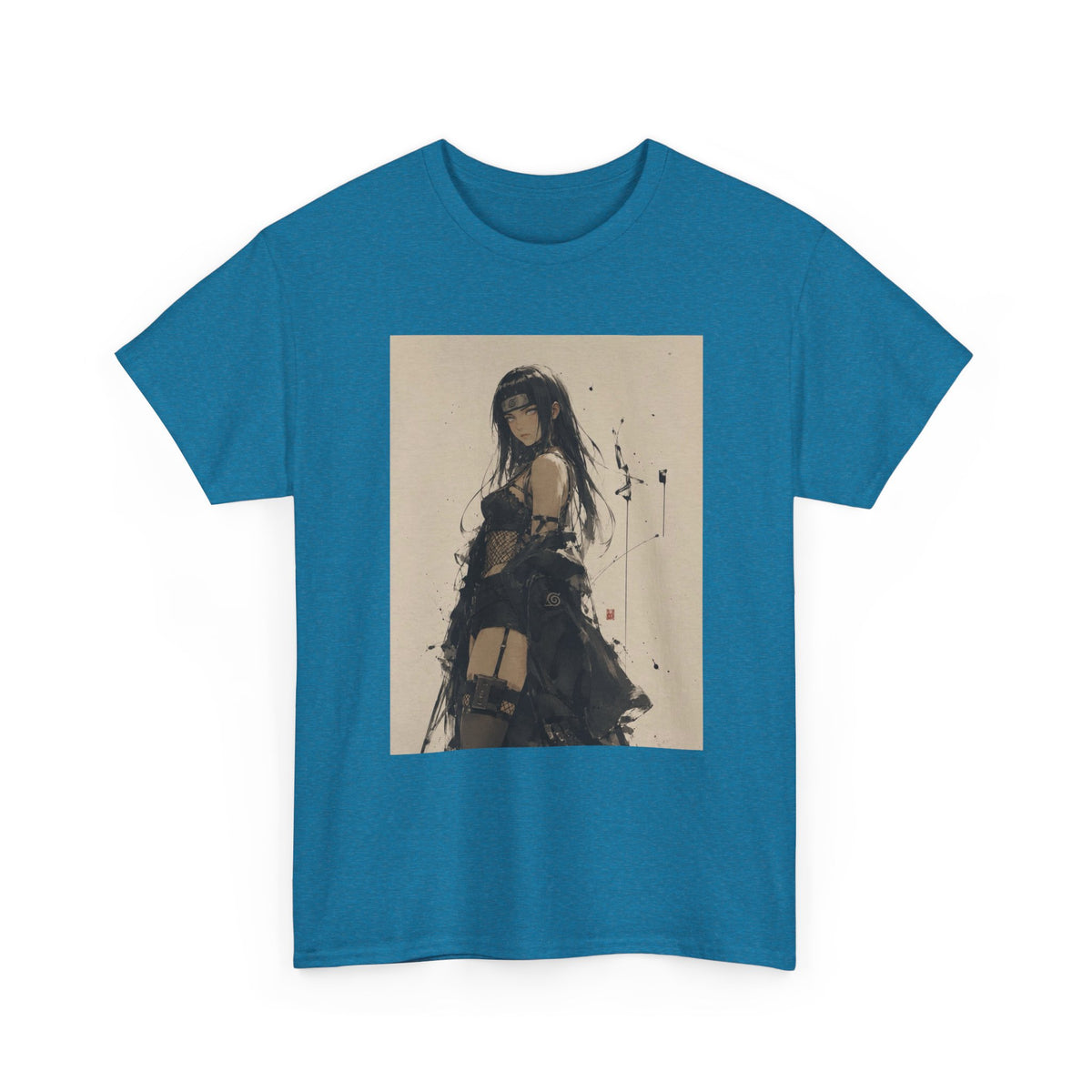 Anime Goth Girl Standing Confidently Tee