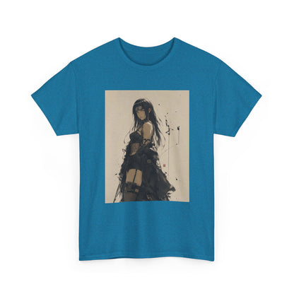 Anime Goth Girl Standing Confidently Tee