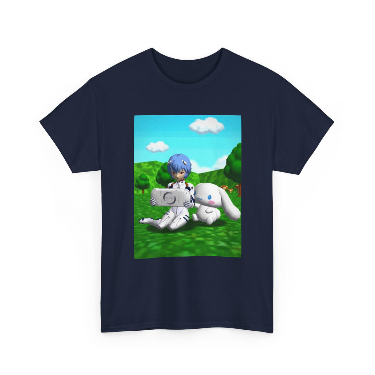 Rei Ayanami Gaming with Cinnamoroll Tee