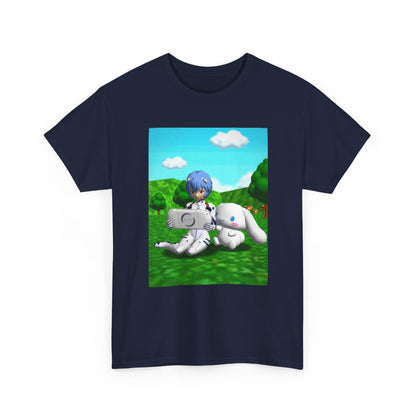 Rei Ayanami Gaming with Cinnamoroll Tee
