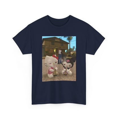 CJ And High Sanrio Characters In Grove Street Tee