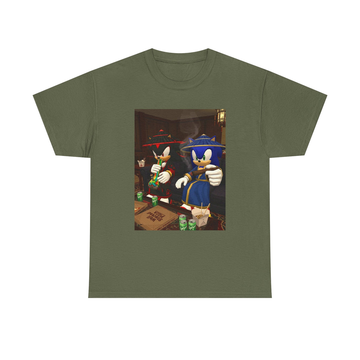 Shadow and Sonic Smoking Chill Tee