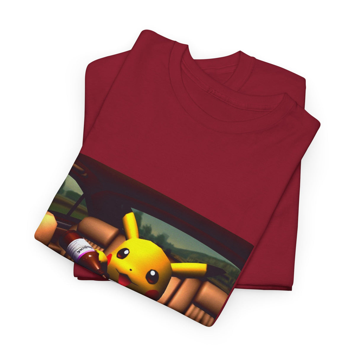 Pikachu Pouring Lean In Car Tee