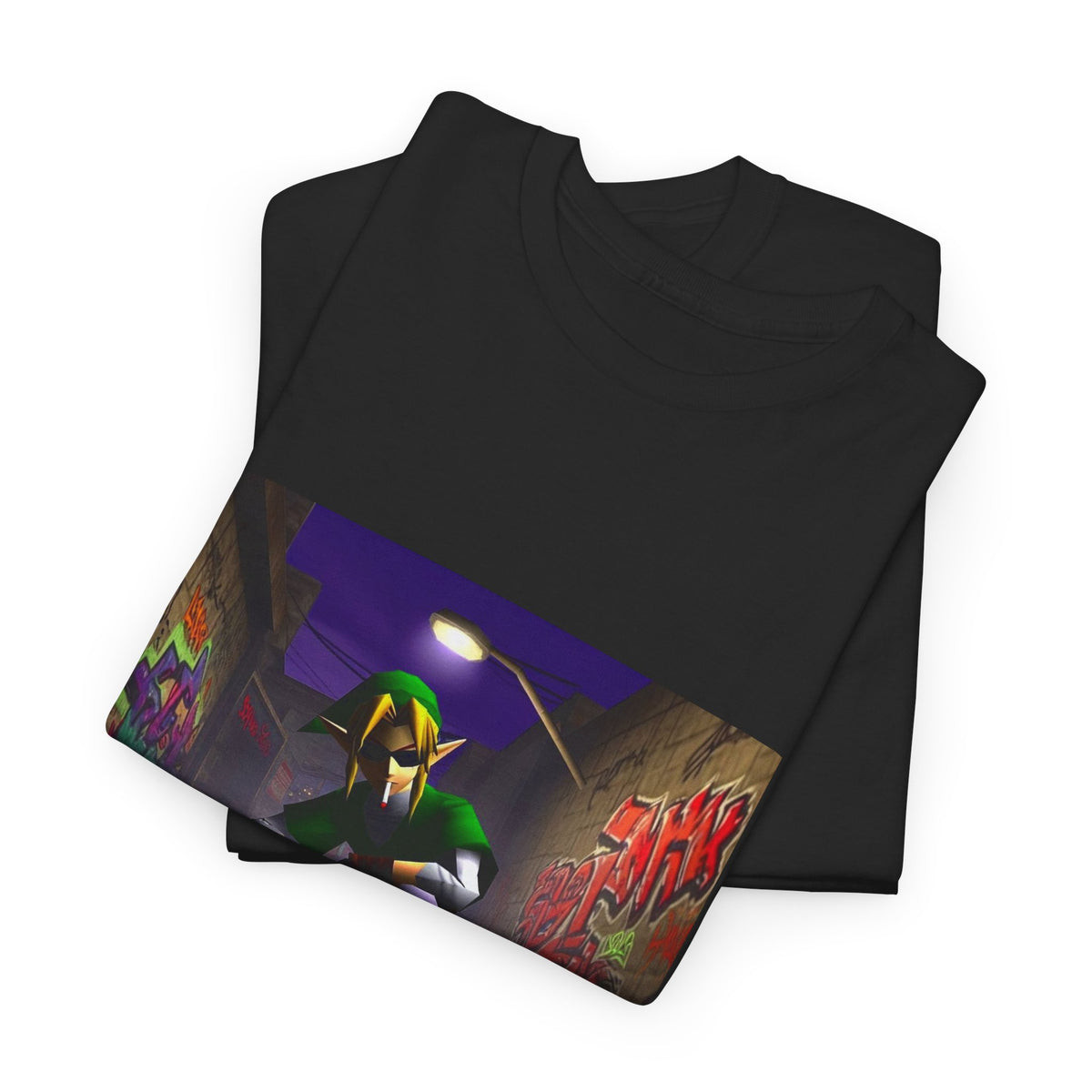 Skater Elf Smoking In Alleyway Tee